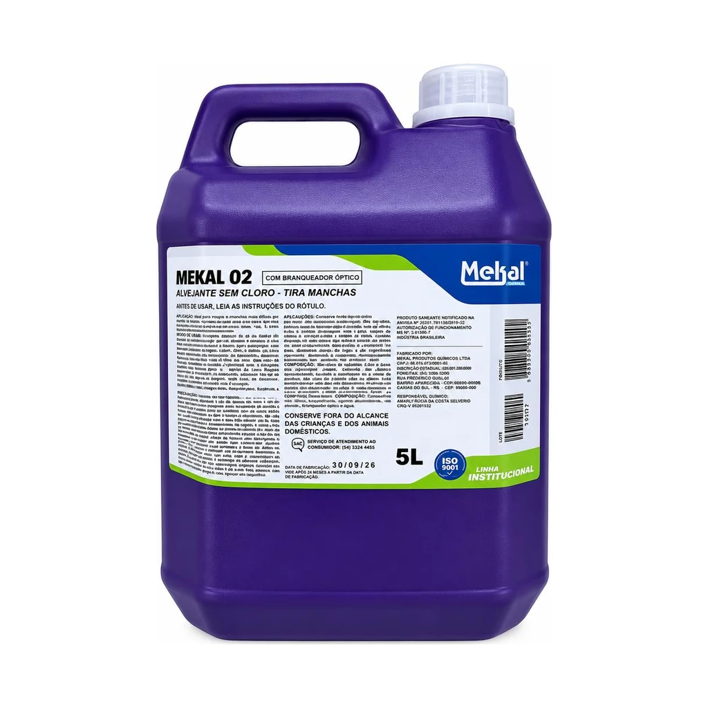Mekal O2 (alvejante sem cloro e tira-manchas) 5 L