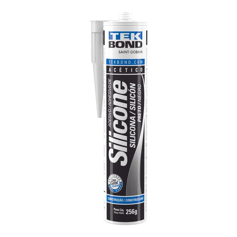 Silicone Acético Preto 256 g — Tek Bond