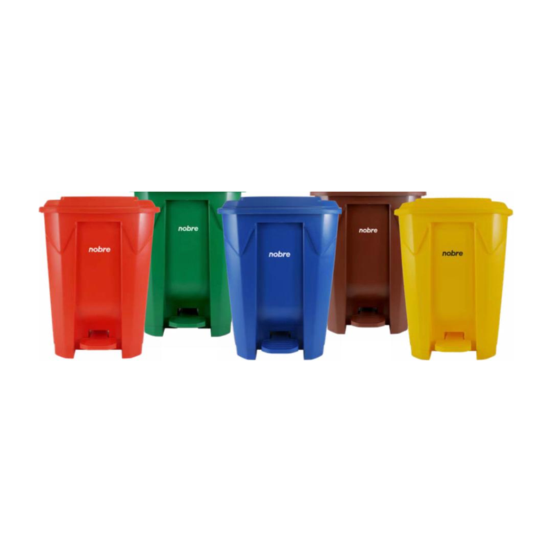 Lixeira Plástica Colorida com Pedal 50 L — Nobre