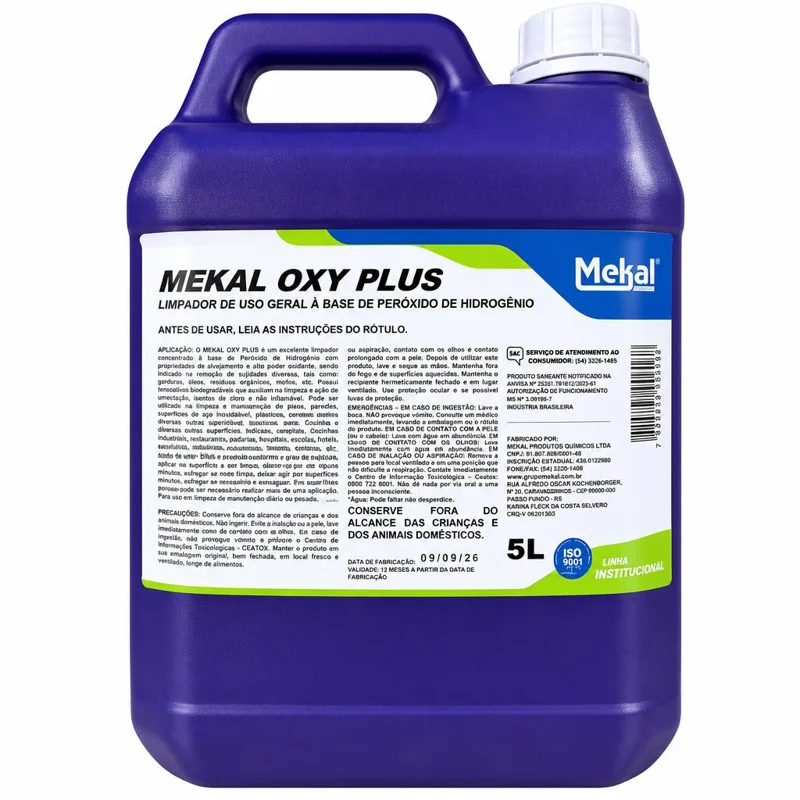 Mekal Oxy Plus (limpador com peróxido de hidrogênio)