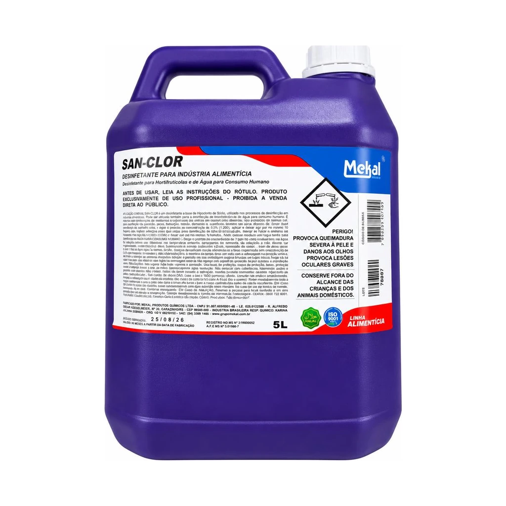 Mekal SAN-CLOR (desinfetante para indústria alimentícia) 5 L