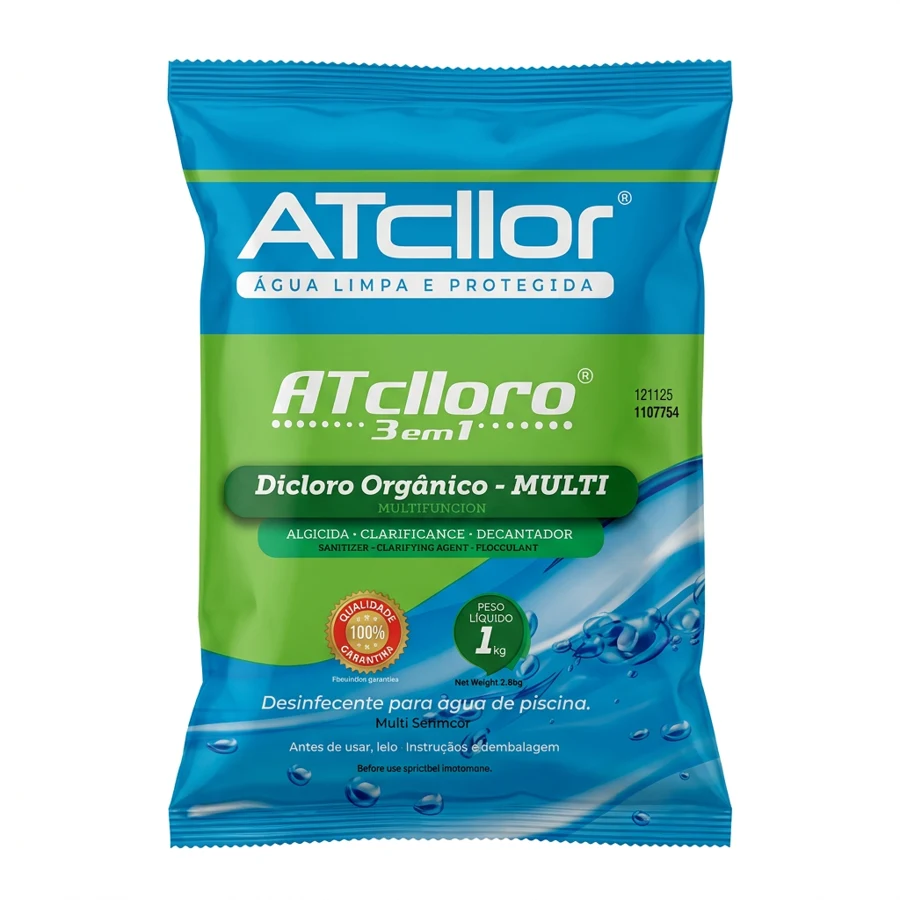 ATCl­loro 3 em 1 (cloro multiação para piscina) — 1 kg