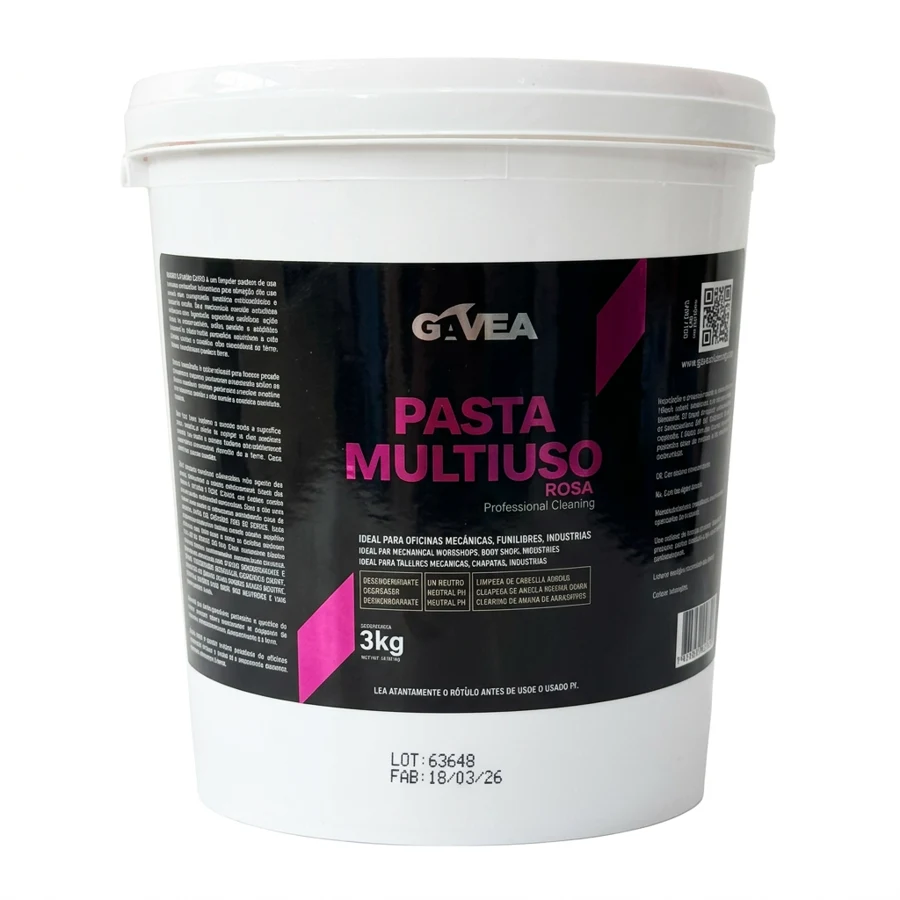 Pasta Multiuso Rosa (limpeza de sujidades e graxas) — 3 kg