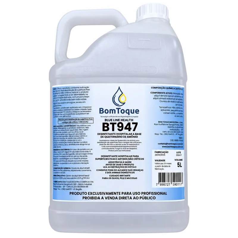 BT947 (desinfetante hospitalar quaternário de amônio)
