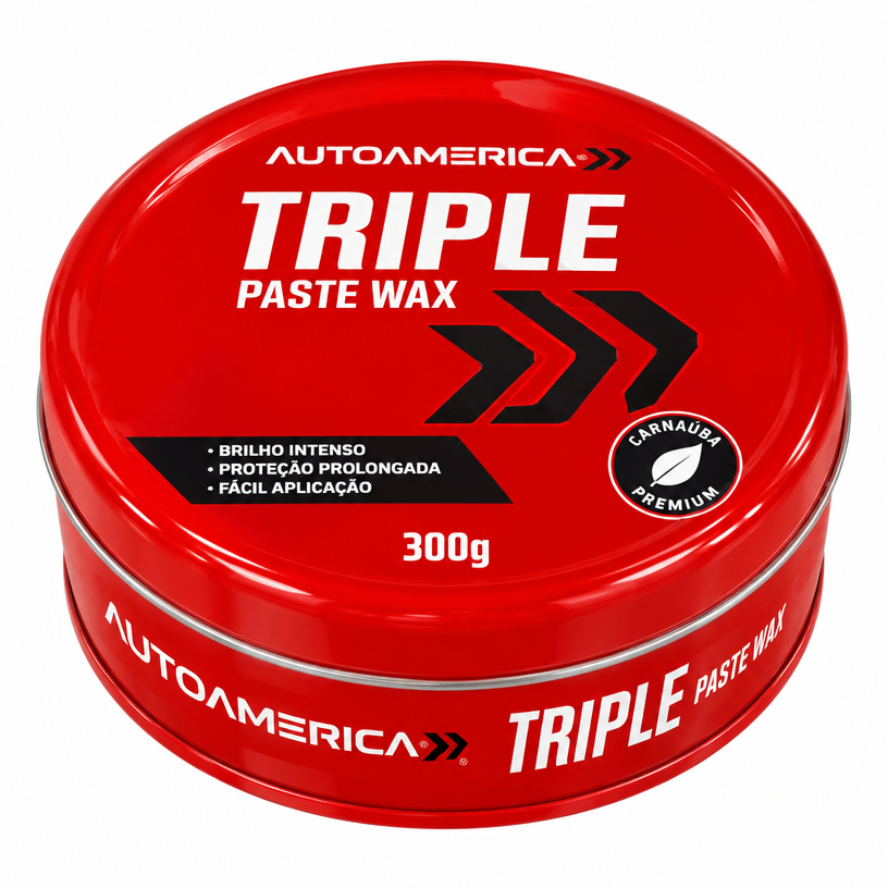 Auto América Triple Paste Wax Cera em Pasta 300 g