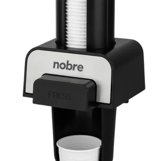 Dispensador para Copos Água — Preto Inox